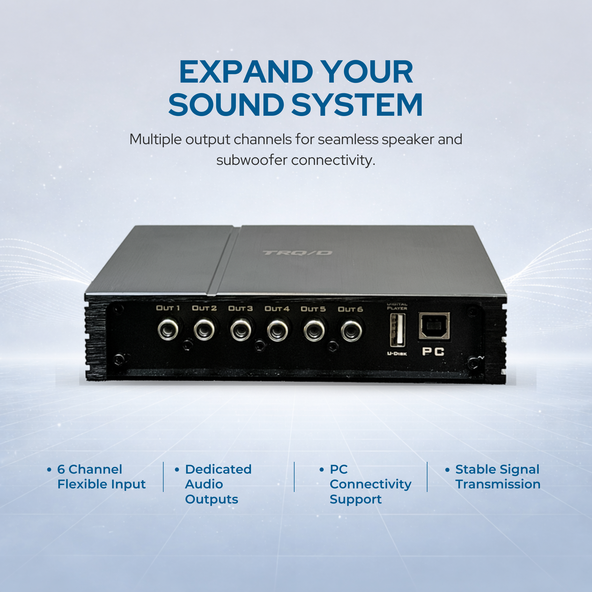 TRQ/D Car Audio DSP with Built-In Amplifier