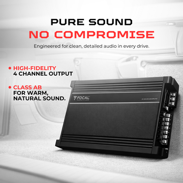 Focal Auditor AP-4340 4-Channel Amplifier – Powerful 4-Channel Car Amplifier with Clean Output & Dynamic Performance