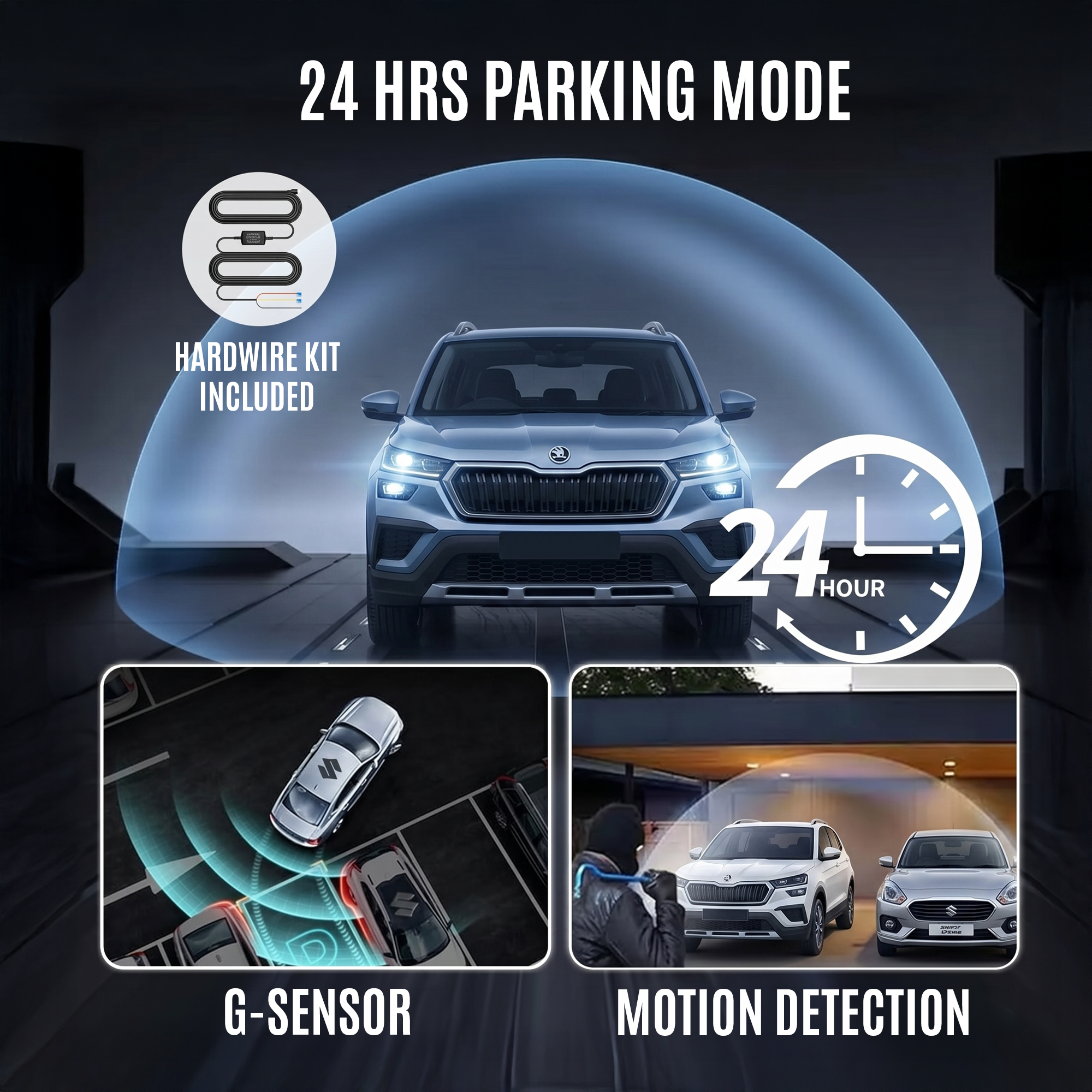 TRQD Discovery Dash Cam Front and Rear 4k 1080