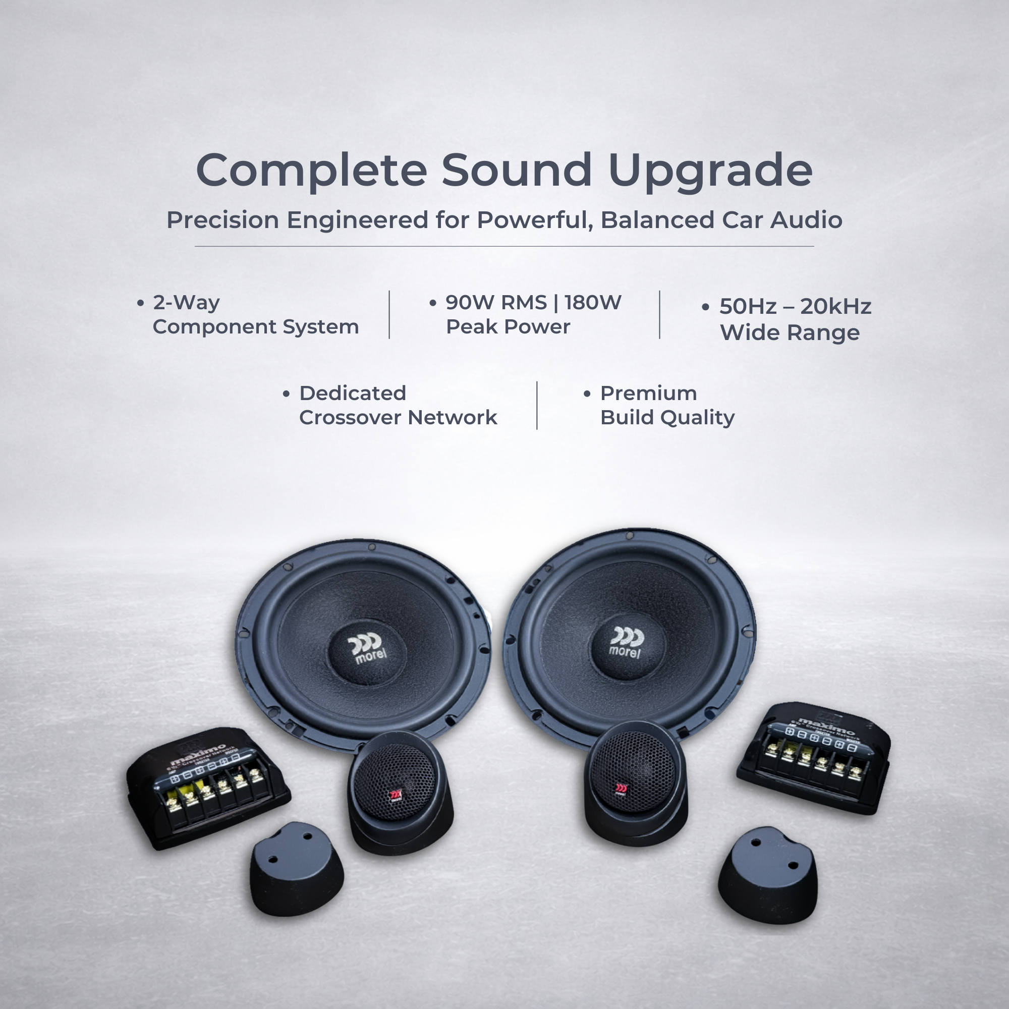 Morel Maximo 6.5" 2-Way Component System – Premium Sound Quality with Detailed Highs & Rich Midbass